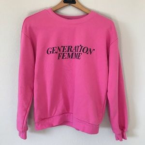 Generation Femme pink sweatshirt forever 21
